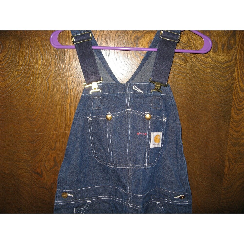 Carhartt Mens R08 DNM Denim Bib Overalls 34 x 32 Workwear Utility Western NICE